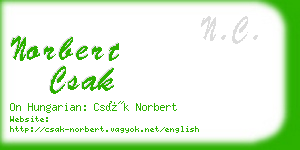 norbert csak business card